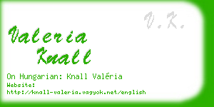 valeria knall business card